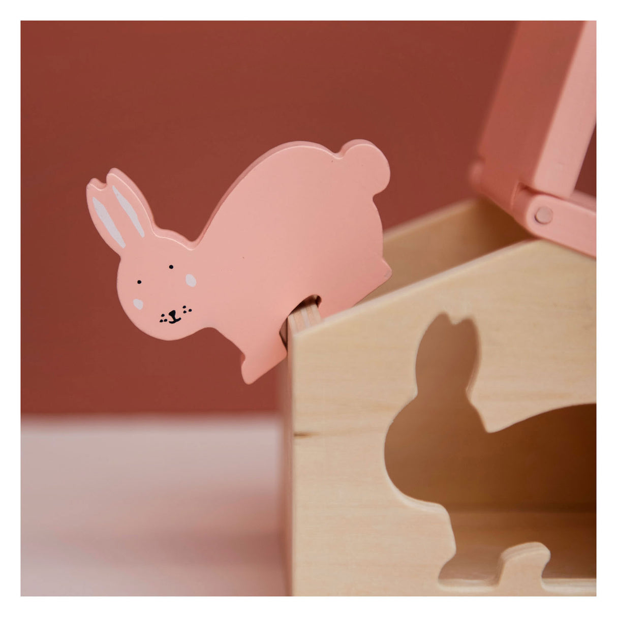 Trixie wooden house with blocks Mrs. Rabbit