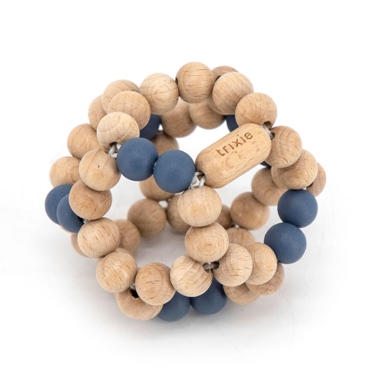 Trixie wooden bead ball blue