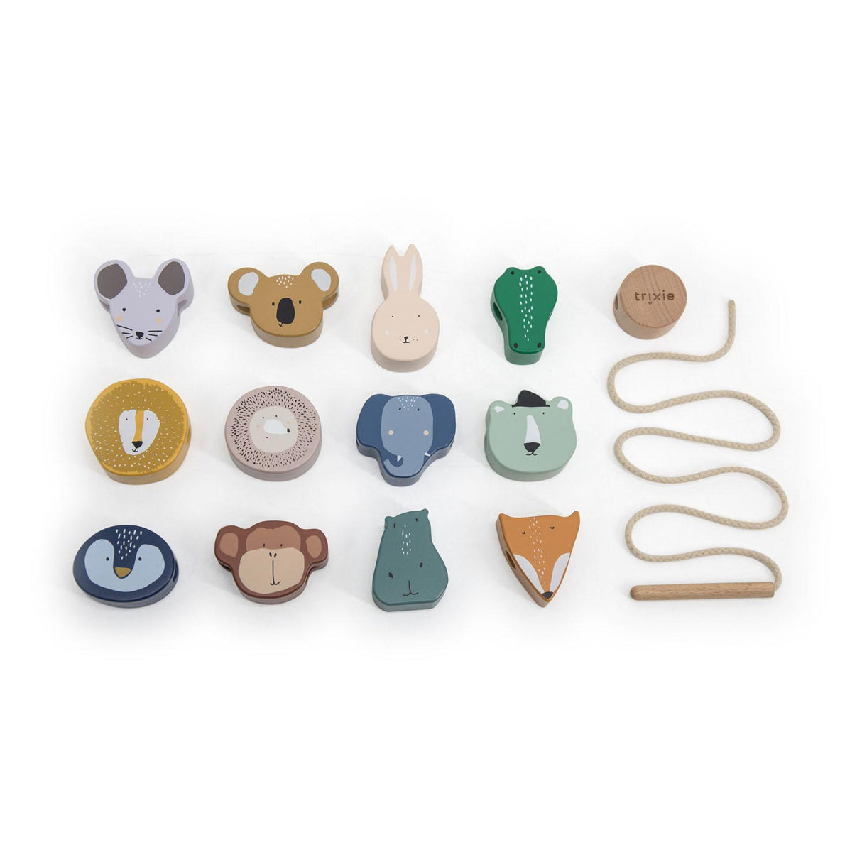 Trixie Wooden Animals Threading Beads