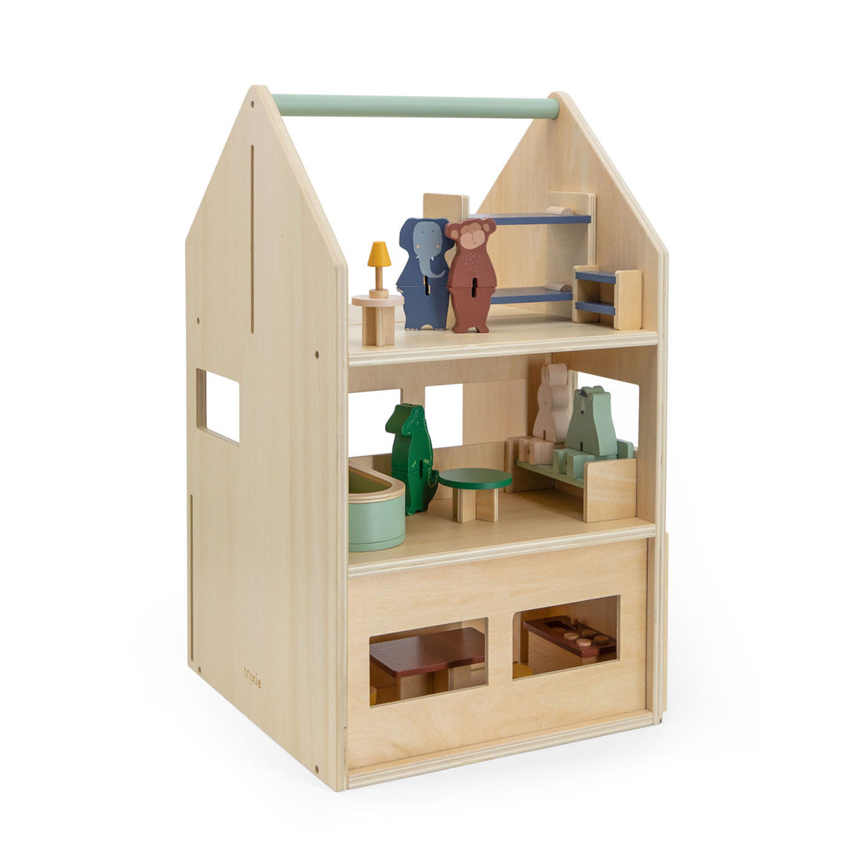 Trixie Wooden Dollhouse With Accessories