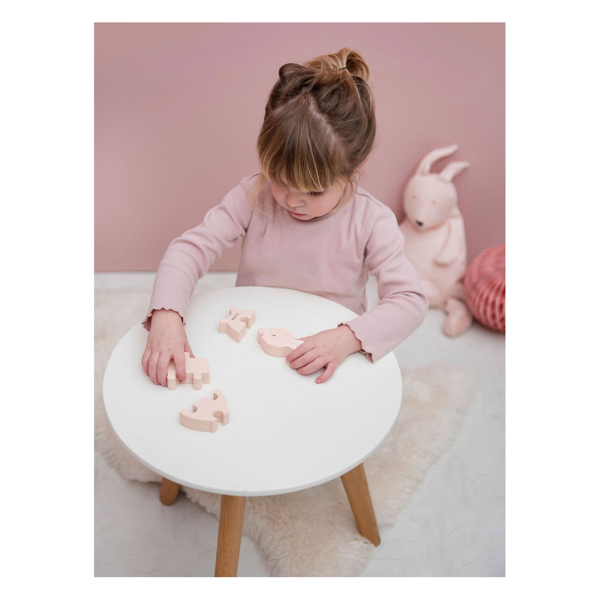 Trixie Wooden Animal nekdanja uganka gospa Rabbit, 4st.