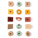 Trixie wooden animals stacking blocks, 15dlg.