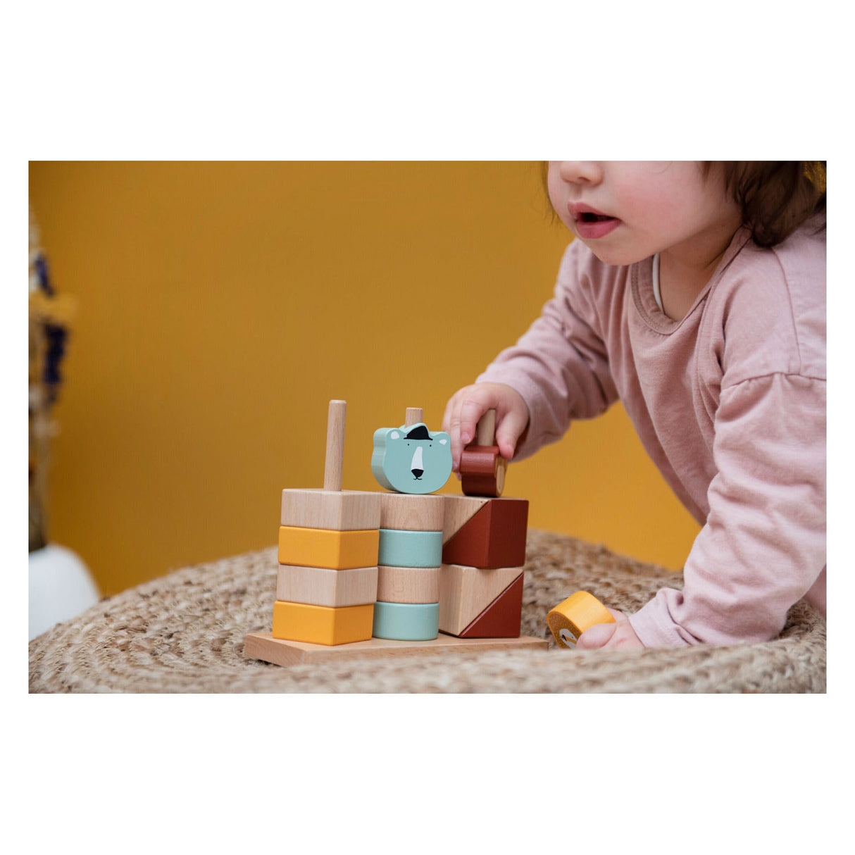 Trixie wooden animals stacking blocks, 15dlg.