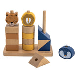 Trixie wooden stacking blocks wild animals, 16dlg.