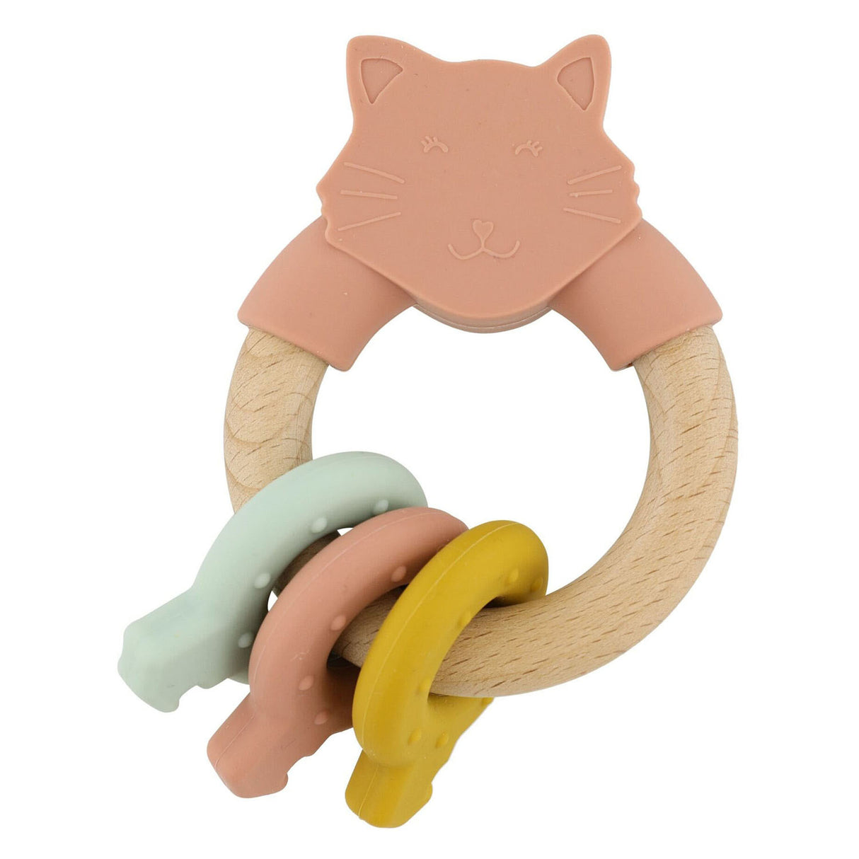 Trixie wooden silicone activity ring - mrs. cat