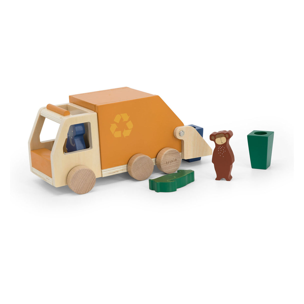 Trixie wooden animals garbage truck