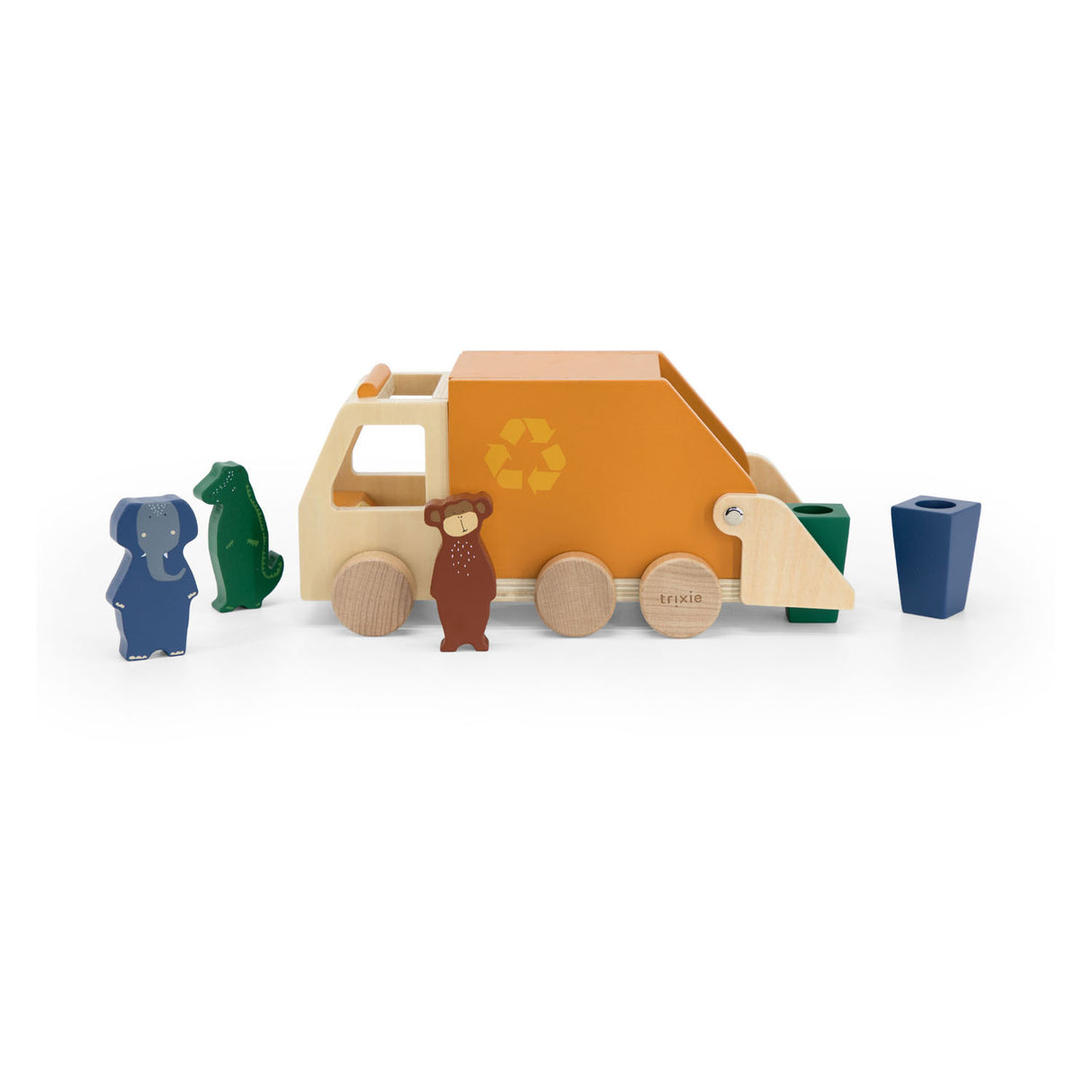 Trixie wooden animals garbage truck