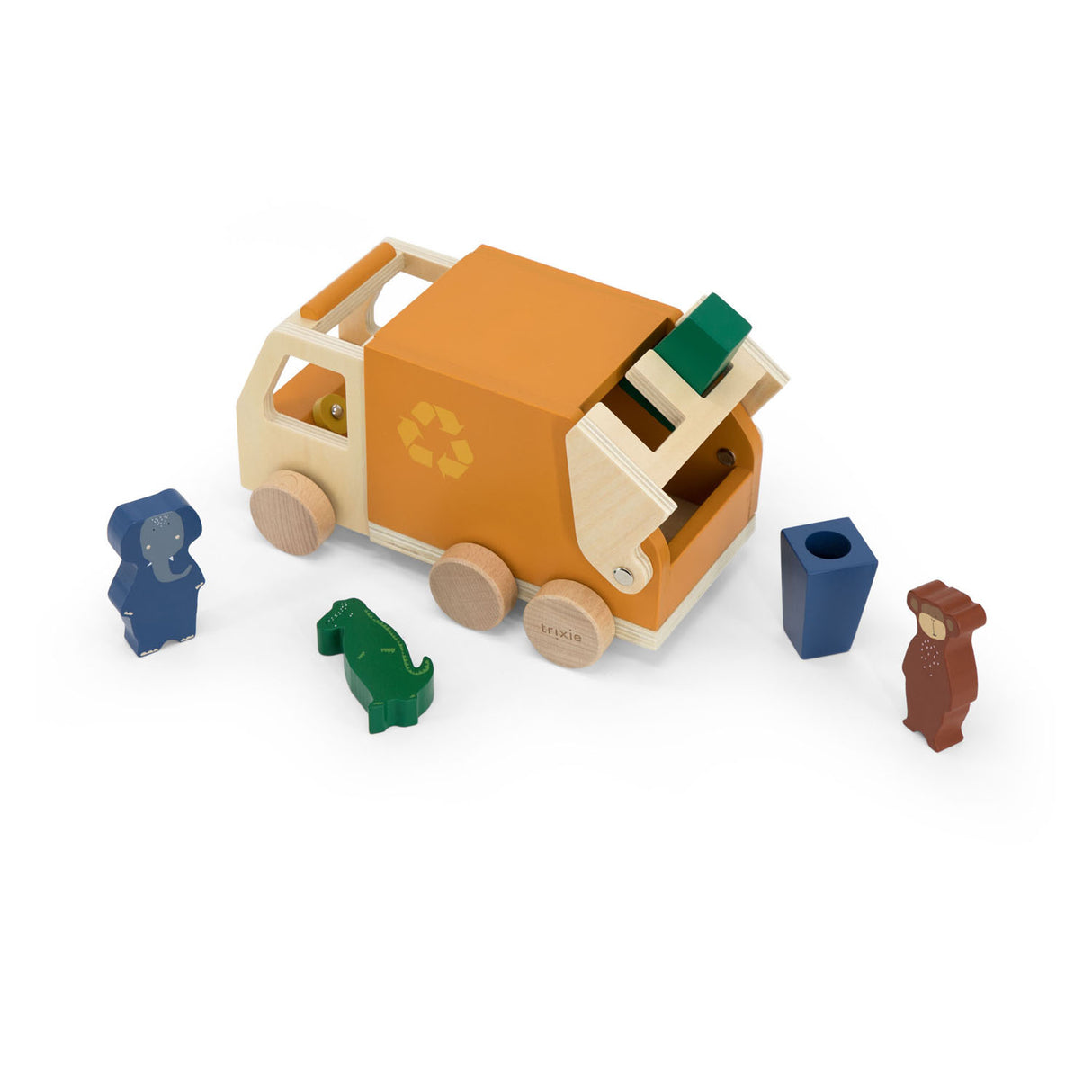 Trixie wooden animals garbage truck