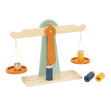 Trixie wooden scale with 6 weights