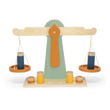 Trixie wooden scale with 6 weights