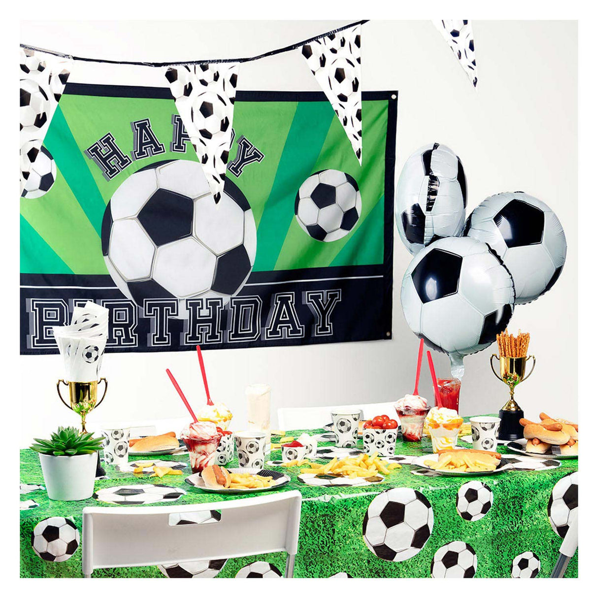 Boland Vlag Voetbal všechno nejlepší k narozeninám, 150x90cm