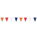 Linia flag pomarańczowa czerwona biały niebieski, 10mtr.