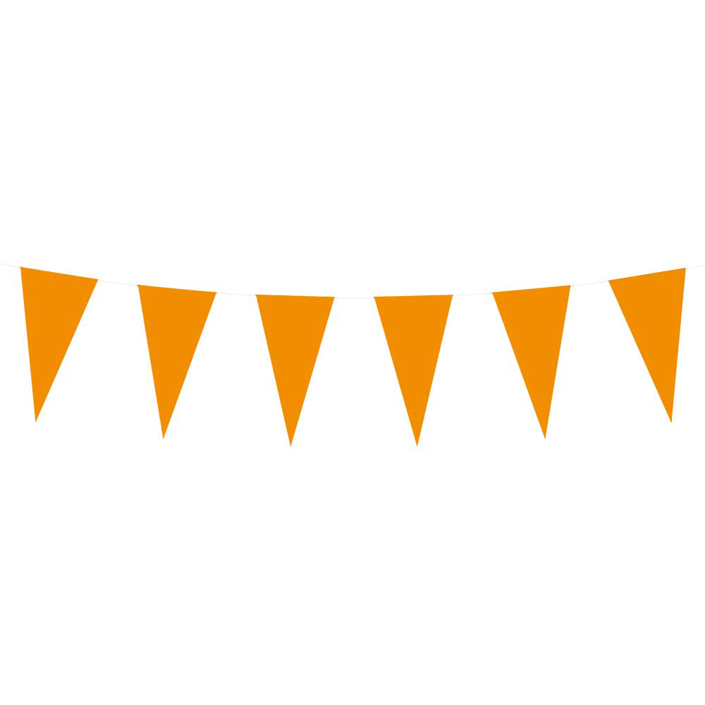 Papirflagglinje oransje, 10mtr.