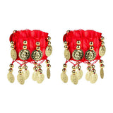 Boland set de danza del vientre rojo, 3 piezas.