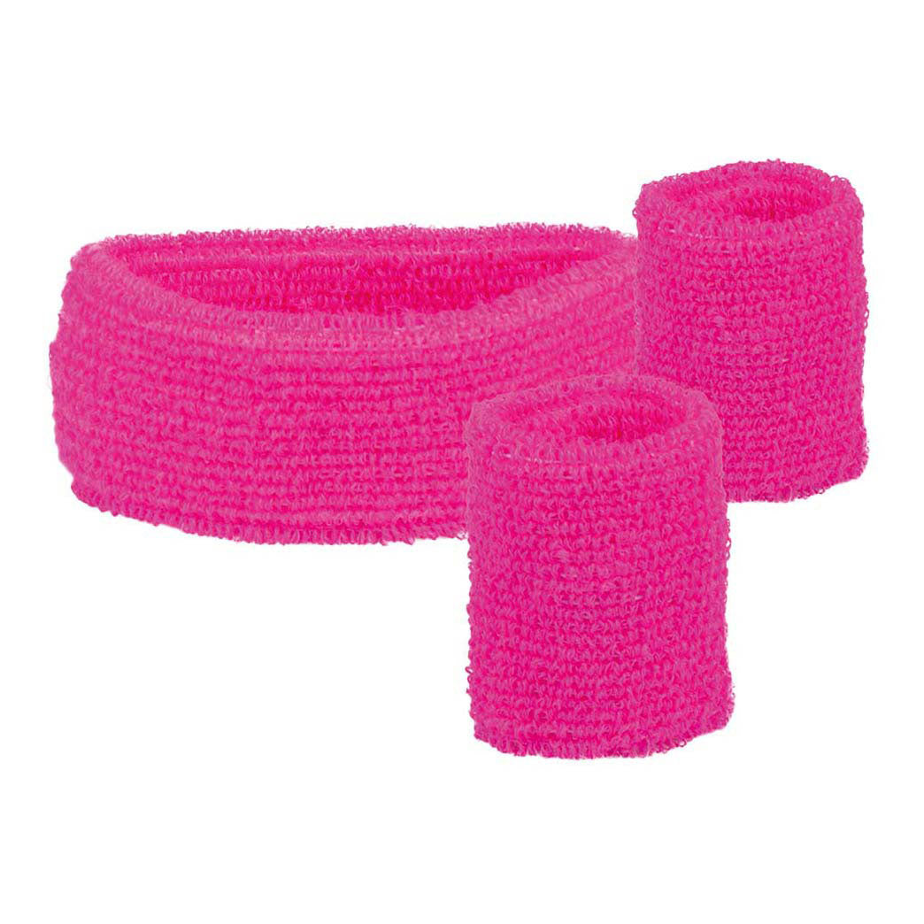 Boland sweatbands neon pink, 3 pcs.