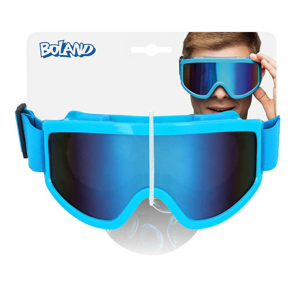 Boland party skibril neon blauw