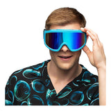 Boland party skibril neon blauw