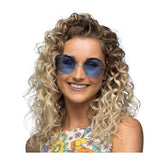 Boland partybril hippie xl blauw