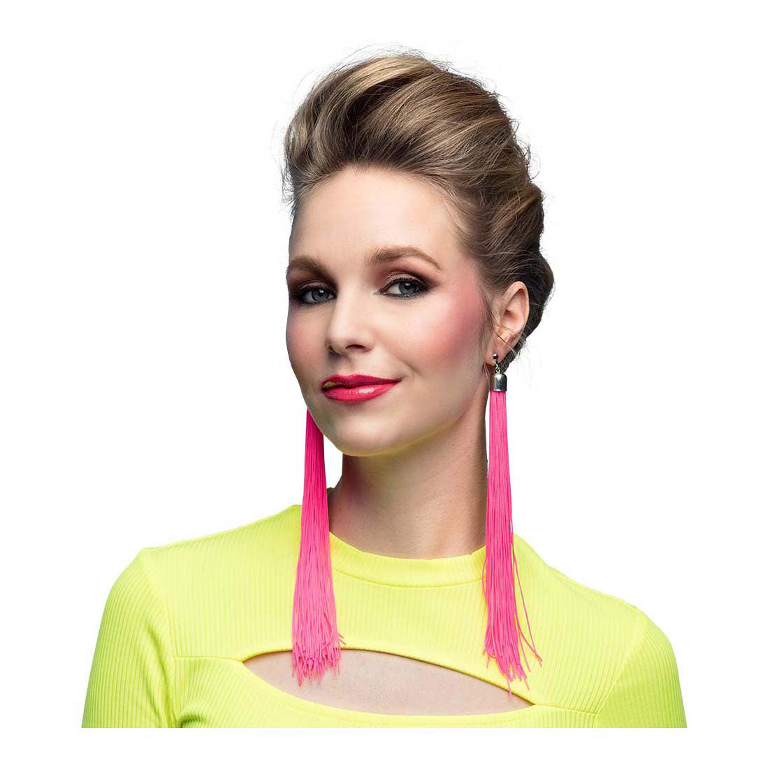 Boland uhani festival Neon Pink, 20 cm