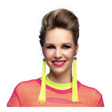 Boland oorbellen festival neon geel, 20cm