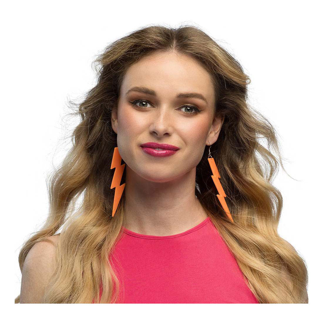 Pendientes Boland flash naranja neón