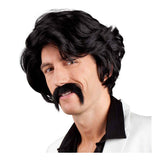 Boland schwarze Perücke mit Schnurrbart