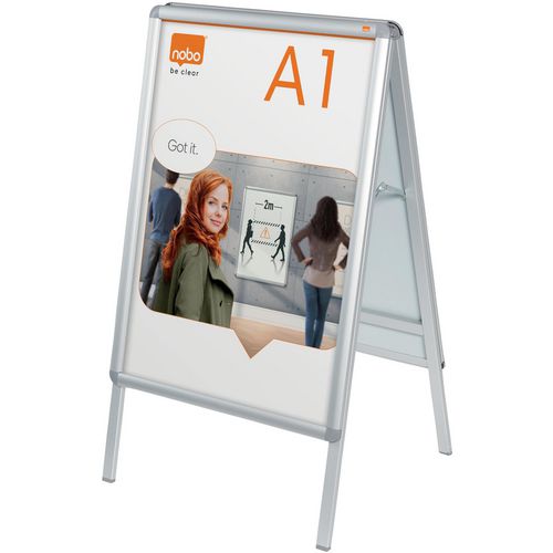 Stoepbord a1 nobo aluminium antireflex pvc 59,1x84,1cm