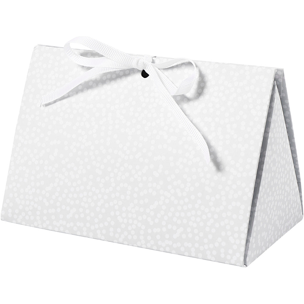 Vivi gade cadeaudoos, stippen, afm 15x7x8 cm, 250 gr, grijs, 3 stuk 1 doos