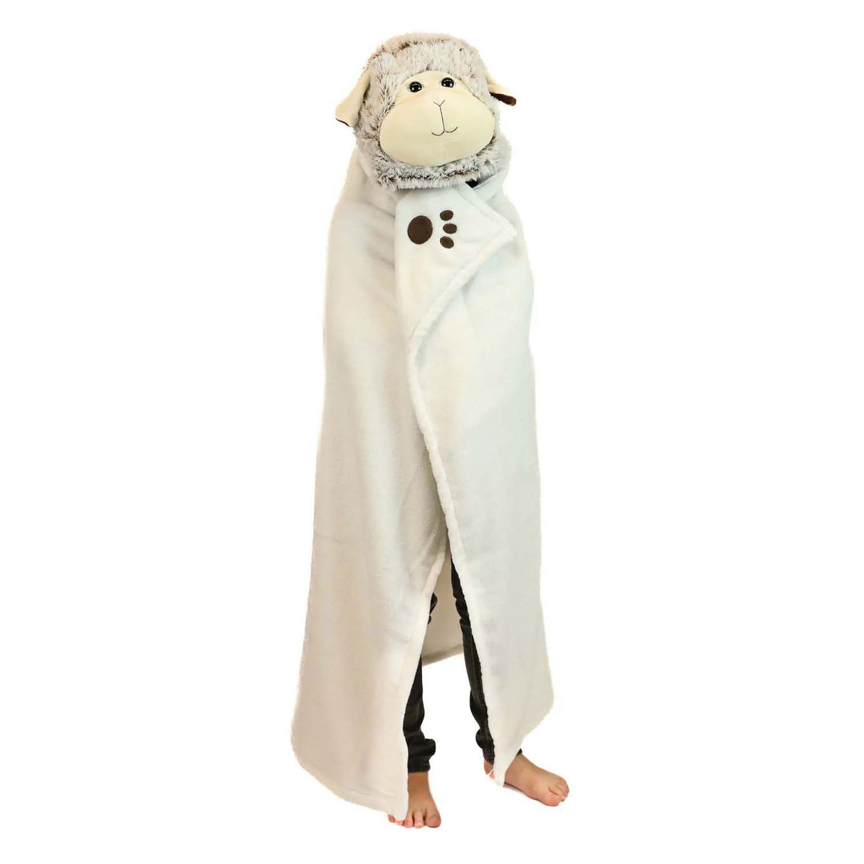 Noxxiez Kuscheldecken mat Hood Schof, 130x100cm