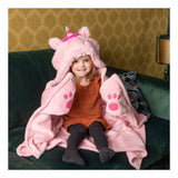 Noxxiez cuddly blanket with hood unicorn, 130x100cm
