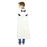 Noxxiez knuffeldeken met capuchon panda, 130x100cm