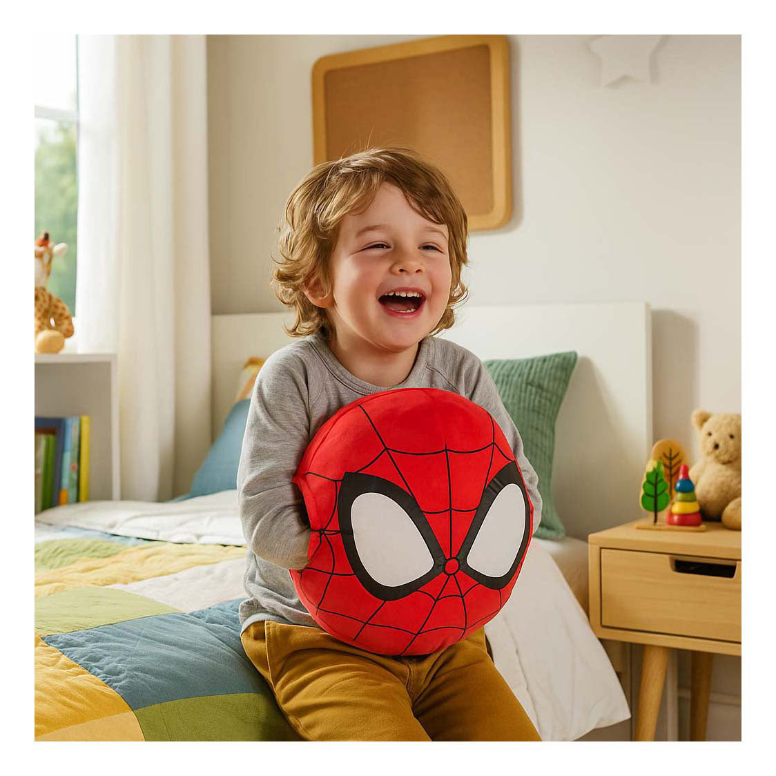 Noxxiez handwarmer cuddle cushion spiderman