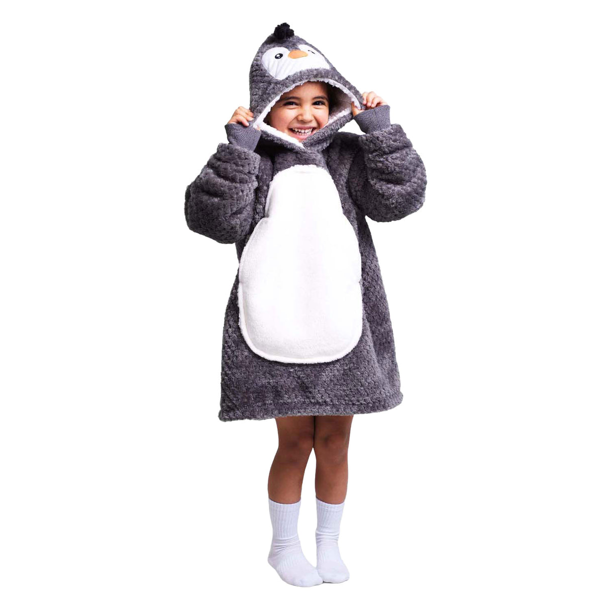 Noxxiez sweat à capuche câlin petit pull pingouin, 3-6 ans