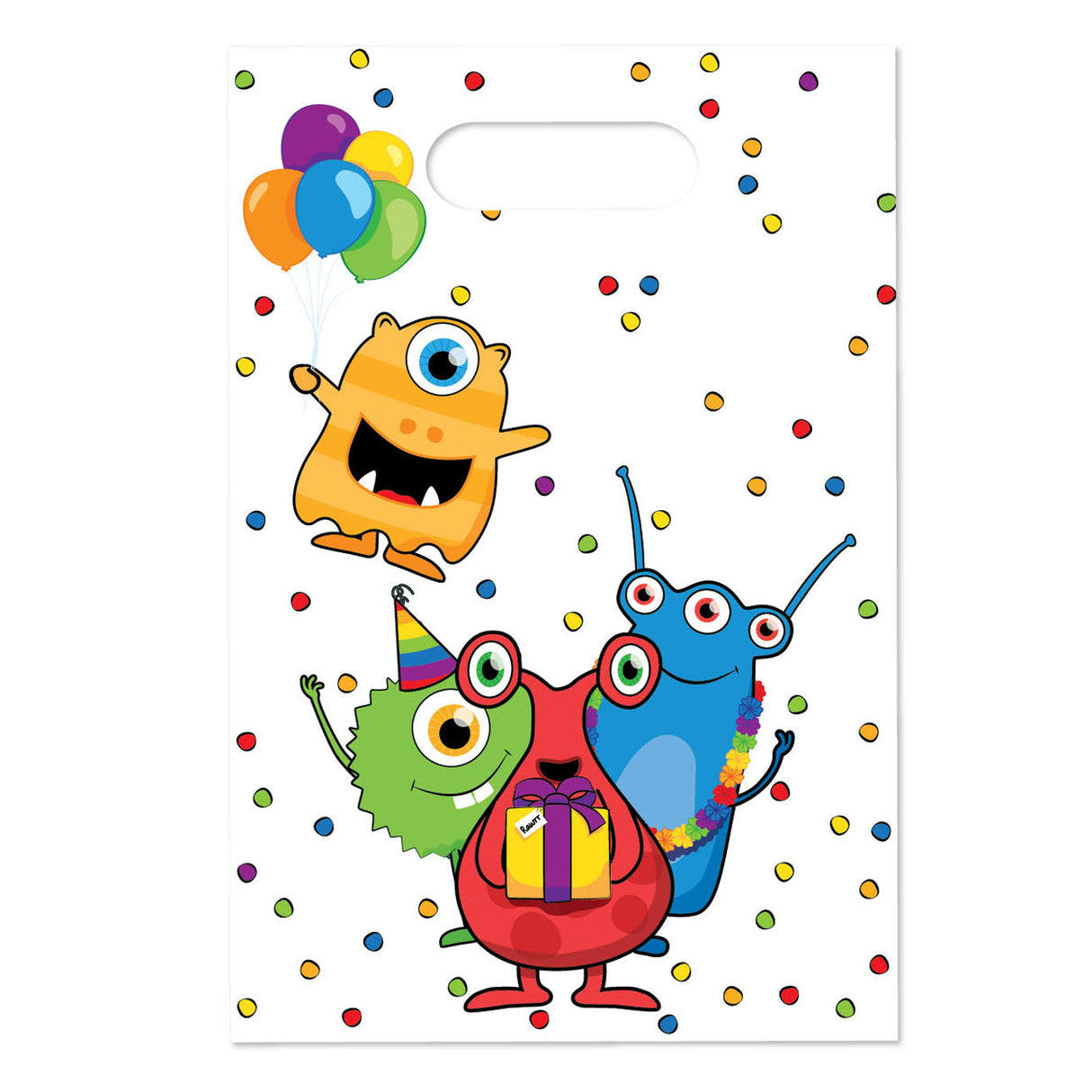 Haza white beard dispensing bags monster party, 6 бр.