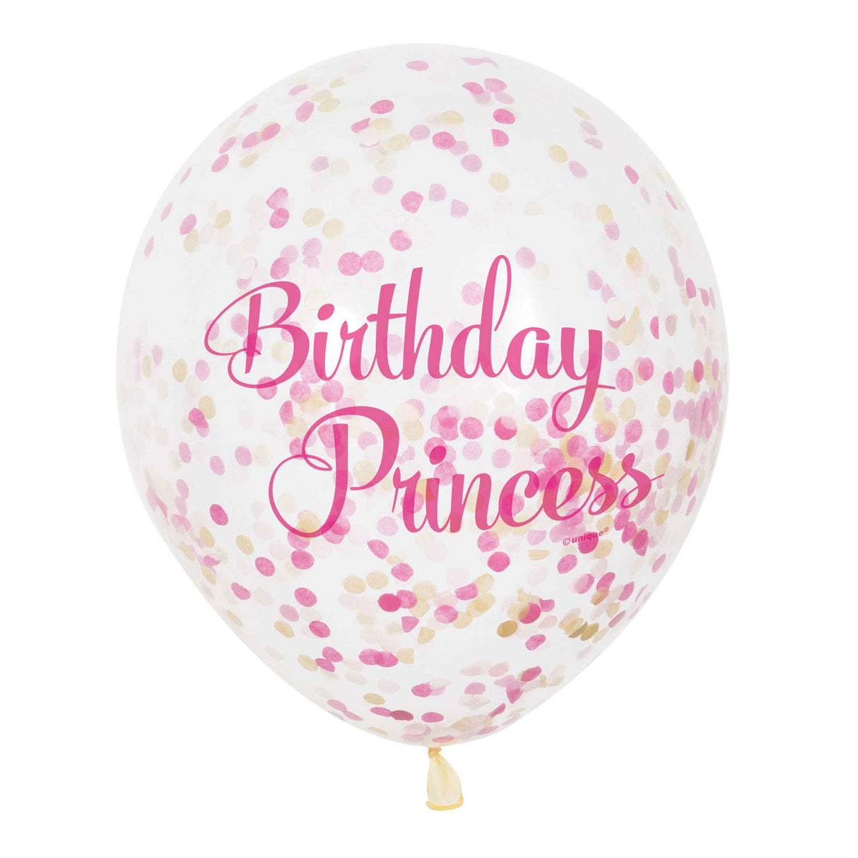 Haza witbaard Confetti Ballononen Prinzessin, 6st.