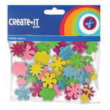 Vaahtotarrat Flowers Glitter, 25 kpl.