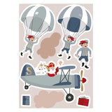 Haza witbaard raamstickers sint co.