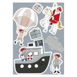 Haza witbaard raamstickers sint co.