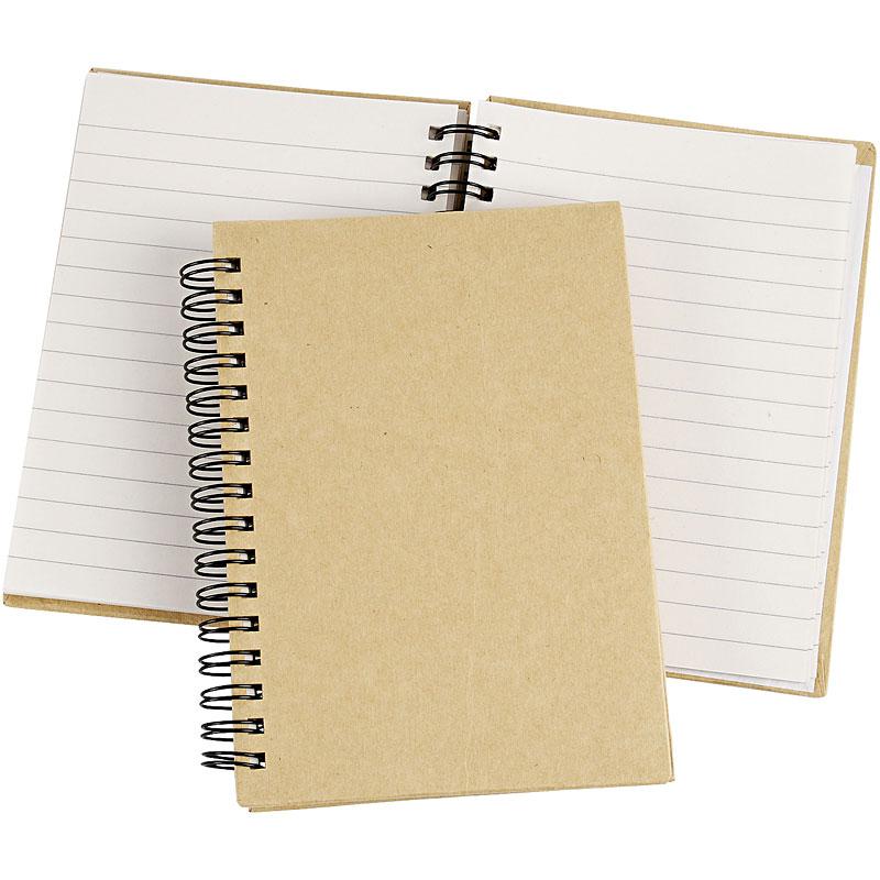Creativ Company spiral-bound notebook, A6, sheets 105x148 mm, 60 g, brown, 1 piece
