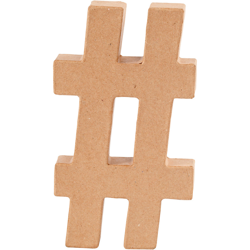 Creative company sign, #, h: 20,5 cm, thickness 2,5 cm, 1 piece