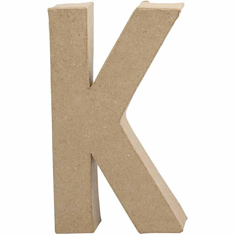 Letter Papier -Maché - K, 20.5cm