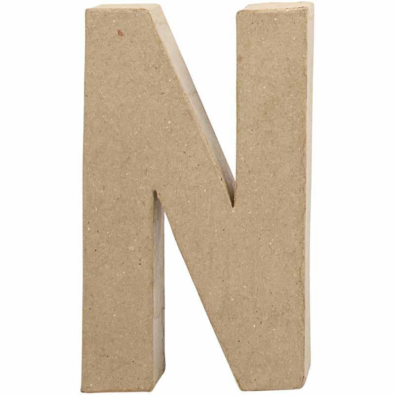 Letter Papier -Maché - N, 20,5cm