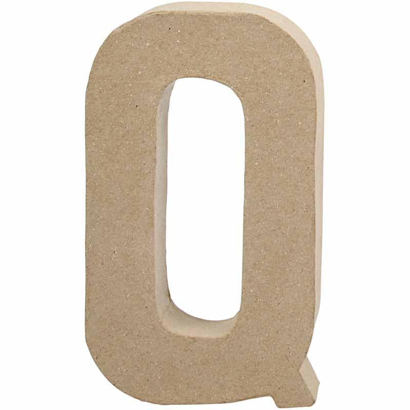 Letter Papier -Maché - Q, 20.5 cm