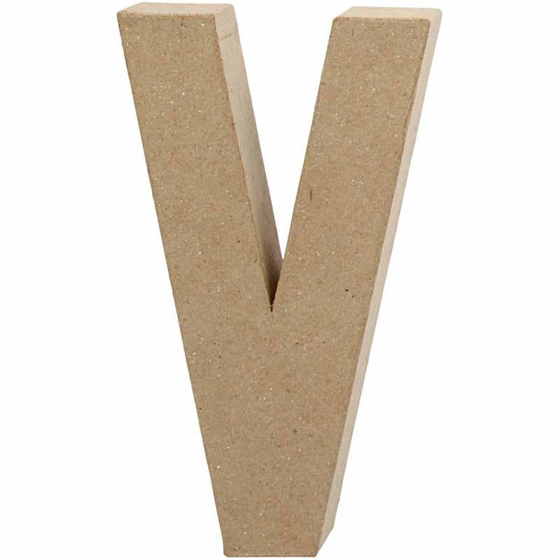 Letter Papier -Maché - V, 20.5cm