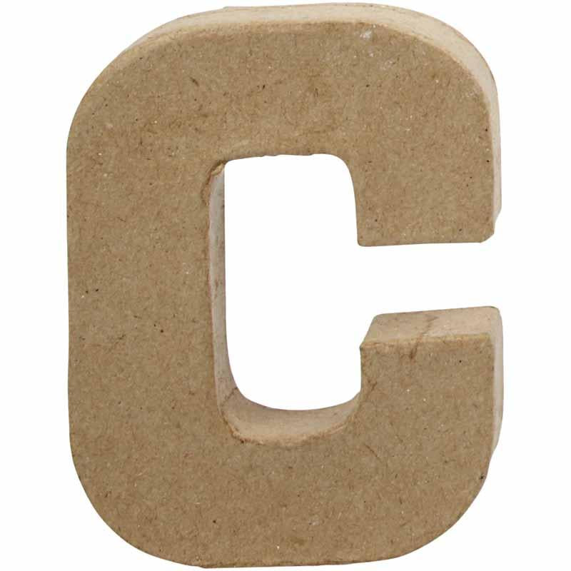 Letra papier -Maché - C, 10cm