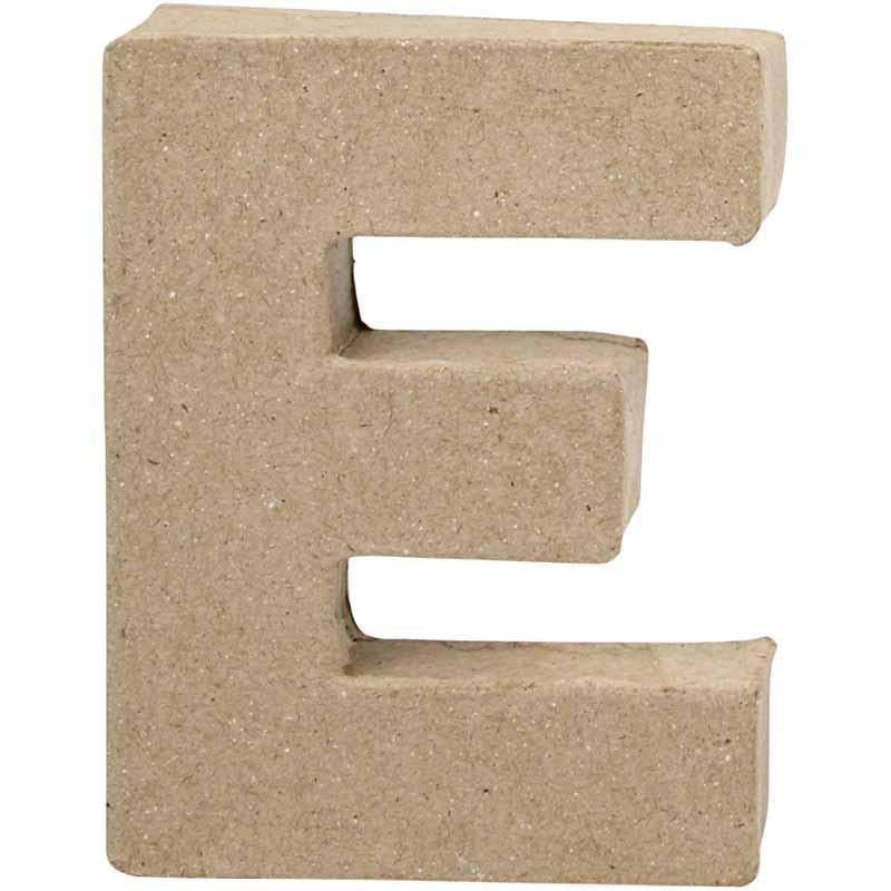 Letter Papier -Maché - E, 10cm