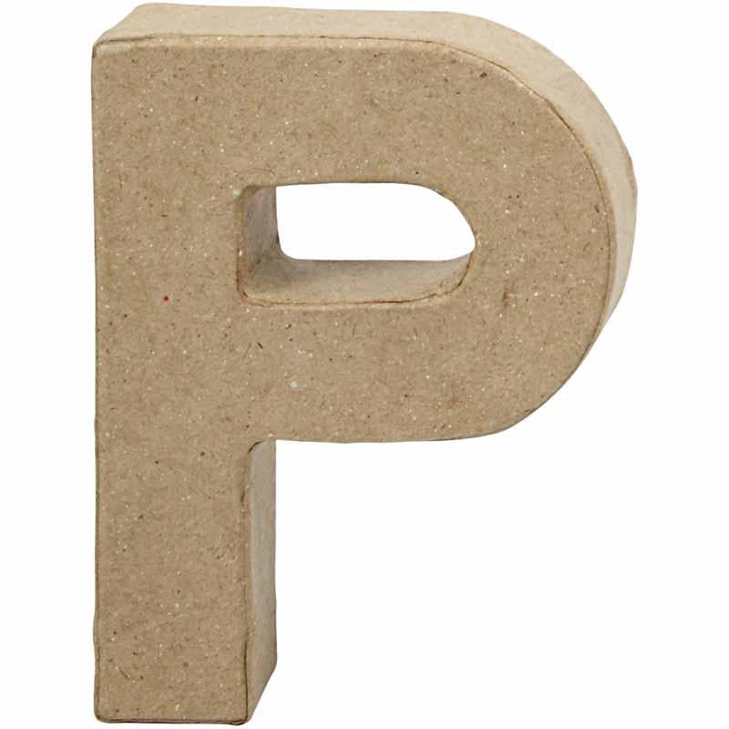 Letter Papier-mâché - P, 10cm