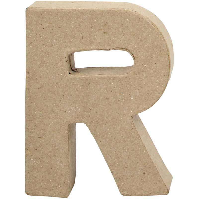 Letter Papier-mâché - R, 10cm