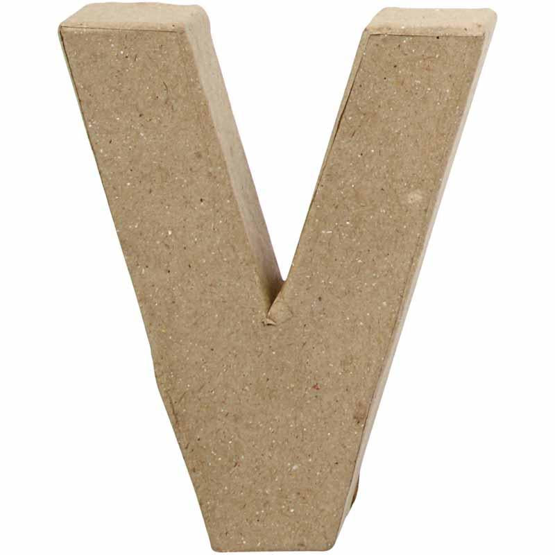Lettre Papier -maché - V, 10cm