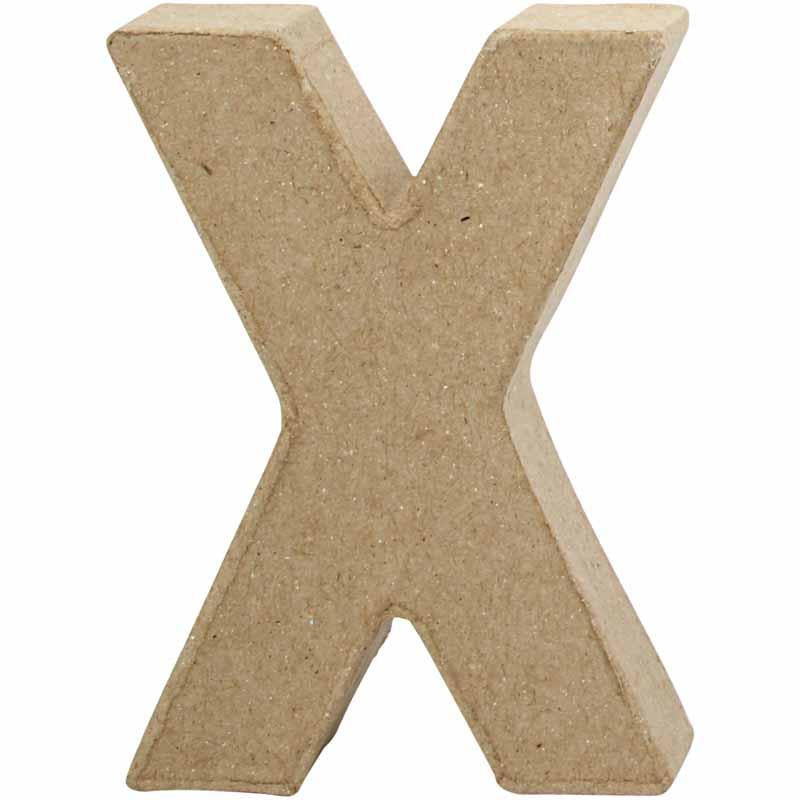 Lettre Papier -maché - X, 10cm